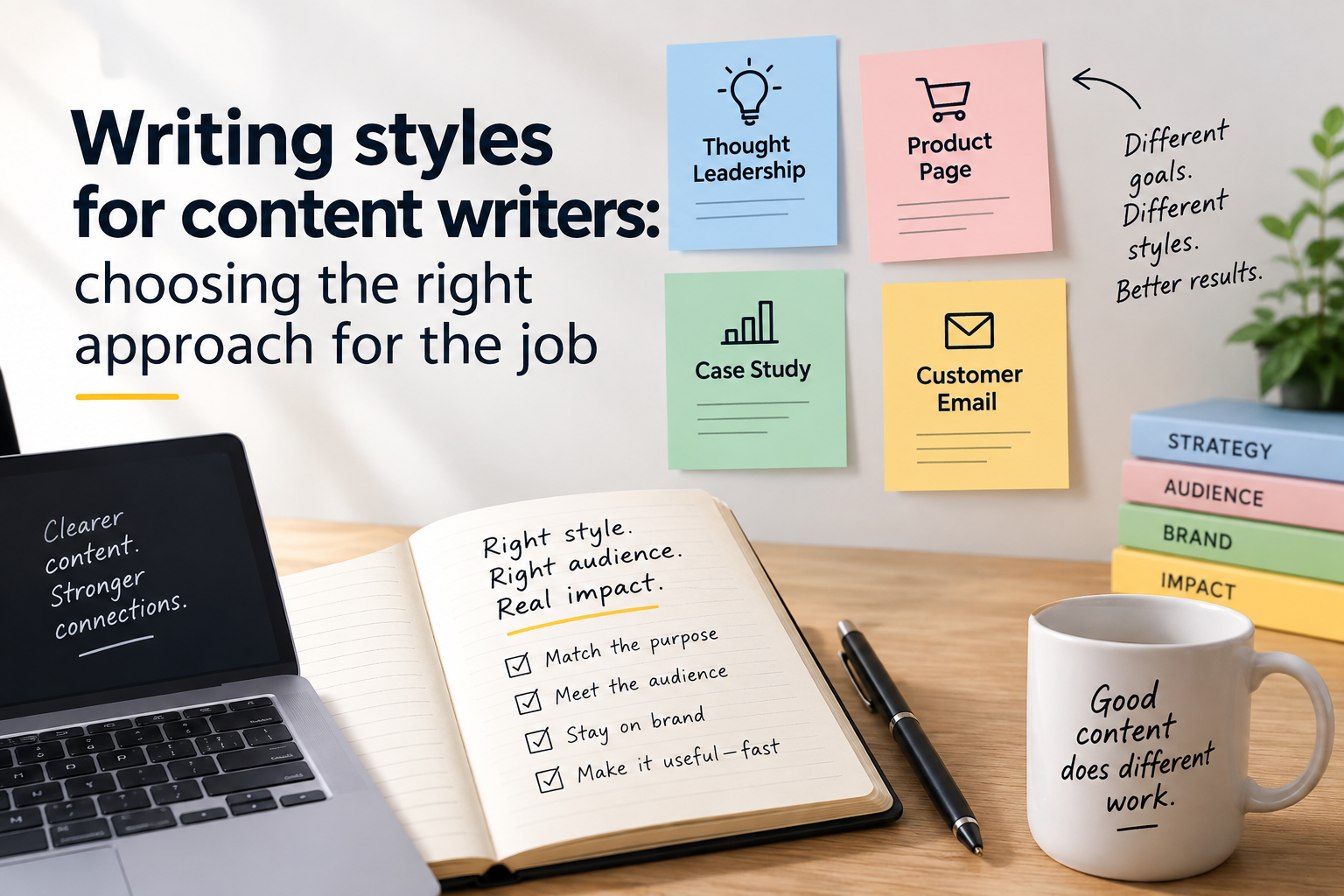 Writing styles for content writers: when to use each one