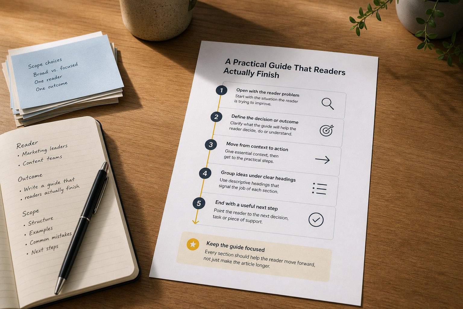 How to Write a Practical B2B Guide Readers Finish